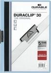 Durable Klemmmappe Duraclip, DIN A4, Kunststoff, mit Clip, hellblau