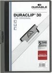 Durable Klemmmappe Duraclip, DIN A4, Kunststoff, mit Clip, anthrazit