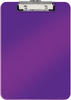 LEITZ® Klemmbrett WOW 3971, DIN A4, Polystyrol, mit Aufhängeöse, violett
