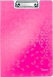 LEITZ&reg; Klemmmappe Active Wow, DIN A4, PP, mit Klemmb&uuml;gel, pink