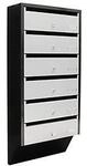 Rottner Briefkastenanlage Depot 6, f&uuml;r 6 Parteien, C4‑Einwurf 330&times;20 mm,