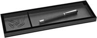 Stiftschale Wedo Black Office, schwarz mattiert/gl&auml;nzend, 2 F&auml;cher