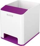 Stiftehalter Leitz WOW Sound, 1 Fach, Smartphone-Fach mit Soundverst&auml;rkung,