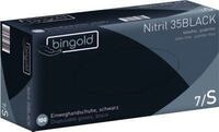 Schutzhandschuhe BINGOLD Nitril 35BLACK, Einweg, mikrotextuierte Fingerspitzen,
