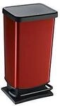Treteimer Rotho PASO, 40 l, rechteckig, geruchsdicht, Kunststoff (BPA-frei), rot
