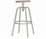 Barhocker PARIS, h&ouml;henverstellbar, Rundrohrfu&szlig;-Gestell, &Oslash; 390 x T 390 x H 700-800