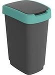 Abfalleimer Rotho TWIST, 25 l, 2 &Ouml;ffnungsm&ouml;glichkeiten, Kunststoff, gr&uuml;n