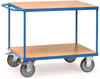 Tischwagen, Stahl/Holz, 2 Etagen, L 850 x B 500 mm, bis 500 kg,