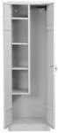 Putzmittelschrank, B 600 mm, 4 B&ouml;den, verk&uuml;rzte Mitteltrennwand,...