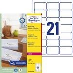 Avery Zweckform Adressetiketten LR7160-100, geeignet f&uuml;r Laserdrucker, 63,5 x 38,1