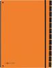 Pagna Pultordner Trend, für DIN A4, Karton, 12 Fächer, orange