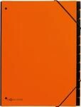 Pagna Pultordner Trend, f&uuml;r DIN A4, Karton, 12 F&auml;cher, orange