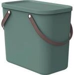 Aufbewahrungsbox ALBULA, mit Deckel, 25 Liter, B&uuml;gelgriff, stapelbar, aus recyceltem