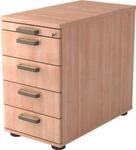 Standcontainer TOPAS LINE, 4 Sch&uuml;be, 1 Utensilienauszug, abschlie&szlig;bar, B 428 x T