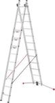 Mehrzweckleiter Hailo S110 Pro, 2-teilig, 2 x 12 Sprossen, Drehstufen-System,