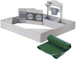 Roba Sandkasten mit Matschk&uuml;che inkl. Abdeckplane 4193707