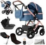 Bergsteiger Kinderwagen Nizza + Babyschale + Isofix-Station blau 4192748
