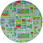 Snapstyle Kinder Spiel Teppich Abenteuerland Bunt Rund 4159428