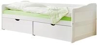 Ticaa Sofabett Funktionsbett G&auml;stebett Melanie Kiefer Wei&szlig; inkl. Matratze und