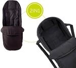 Hauck Softtragetasche, Fu&szlig;sack f&uuml;r Kinderwagen, Buggy schwarz