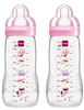 MAM Babyflasche Easy Active™ 330 ml, Weltall rosa im Doppelpack