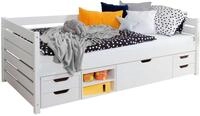 Ticaa Sofabett Naomi inkl. Funktionsschubk&auml;sten, 120x200, Wei&szlig; 4170567