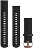 Garmin Schnellwechsel-Armbänder (20 mm) Schwarz mit roségold