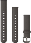 Garmin Schnellwechsel-Armb&auml;nder (18 mm) Silikon Graphit Edelstahl-Teile in...