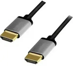 LogiLink HDMI AV Anschlusskabel [1x HDMI-Stecker - 1x HDMI-Stecker] 5m Schwarz-Grau