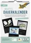 Folia Dauerkalender mit Spiralbindung 170g/m2, DIN A4, Papier schwarz, Druck...