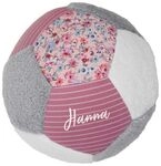 Stoffball rose/grau