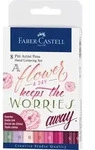 Faber-Castell Tuschestifte Pitt Artist Pens Hand Lettering, Pinkt&ouml;ne, 8er Etui