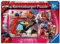 Puzzle Ravensburger Unsere Helden Ladybug und Cat Noir 3 X 49 Teile