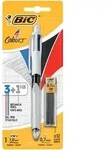 BIC Mehrfarb-Druckkugelschreiber 4 Colours 3+1 HB, 1Stift + 12 Bleiminen