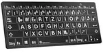 Logickeyboard XL-Print Bluetooth&reg; Tastatur Deutsch, QWERTZ Schwarz Multimediatasten,