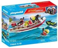 PLAYMOBIL 71464 Feuerwehrboot mit Aqua Scooter