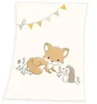 babybest&reg; 1440214014 - Waldfreunde Microfaserflausch-Decke, 75 x 100 cm, 100%
