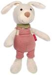 sigikid 39921 - Latzhosen-Hase Sweety, rot, Kuscheltier, ca. 32 cm