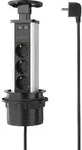 Sygonix SY-4737794 Steckdosenturm Schwarz, Silber Schutzkontakt 1St.
