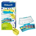 Pelikan Deckfarbkasten ProColor 12 Farben t&uuml;rkis/neongelb