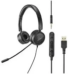Renkforce RF-HS-360 On Ear Headset kabelgebunden Stereo Schwarz Lautst&auml;rkeregelung,