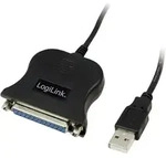 LogiLink USB 1.1 Anschlusskabel [1x USB 1.1 Stecker A - 1x D-SUB-Buchse 25pol.]