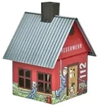 Metall R&auml;ucherhaus Feuerwehr