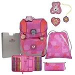 DerDieDas Schulranzen Set ErgoFlex Tiny, Schulranzen Set, 5tlg, Roses