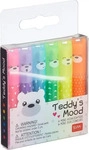 Legami Set mit 6 Mini-Textmarkern - Teddy's Mood - Teddyb&auml;r