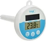 TFA Dostmann Digitales Solar-Poolthermometer Poolthermometer Wei&szlig;, T&uuml;rkis
