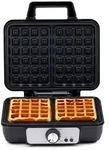 ALPINA Waffeleisen, 1000 Watt, Scharz-Silber