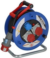 Brennenstuhl 1238010 Kabeltrommel 30 m Schwarz CEE-Stecker 16 A 5polig Blau