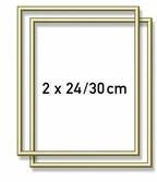 MNZ - 2 x Alurahmen Gold 24 x 30 cm