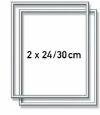 MNZ - 2 x Alurahmen Silber 24 x 30 cm